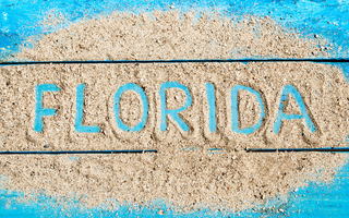 The shape of Florida Map