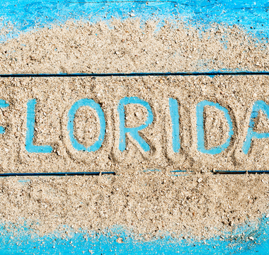 The shape of Florida Map