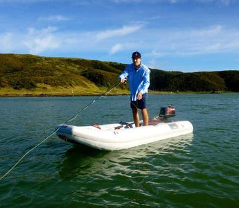 Standing up to cast out in the True Kit inflatable
