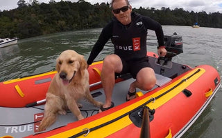 True Kit Discoverys are perfect dog boats with the landing craft bow making access very easy