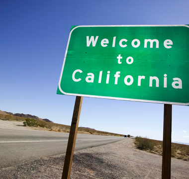 Welcome to California signage