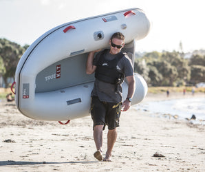 The lightweight True Kit Navigator being carried by one person