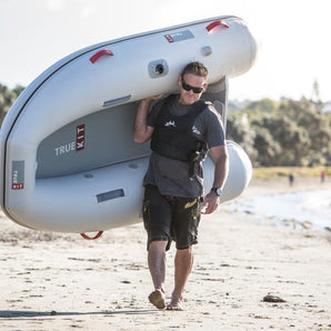 The lightweight True Kit Navigator being carried by one person