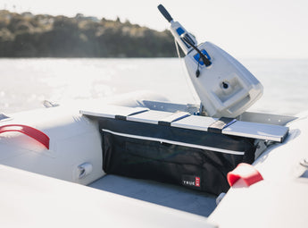 boat seat tackle storage bag Fish Fighter | The Ultimate Boat Organizer | Boat Accessories and Boat Storage Bag | Fits Life Jackets, Phones, Belongings release buckle keeps contents protected yet easily accessible Inflatable Boat Seat Bags |